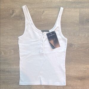 Brandy Melville Blue Scoop Neck Sleeveless Tank Top